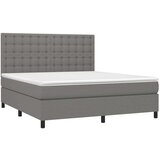  Krevet box spring s madracem LED tamnosivi 160x200 cm tkanina | shoptok.hr