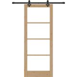  Klizna vrata s hardverom - 83x211 cm - Masivna borovina | shoptok.hr