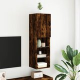 TV ormarić s LED svjetlima boja dimljenog hrasta 30,5x30x102 cm | Eponuda.com