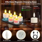 PCHERO 6x polnilne LED čajne svečke s postajo | Shoptok.si