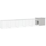 vidaXL Kokošnjak siv 600x91x100 cm pocinkano jeklo Cene