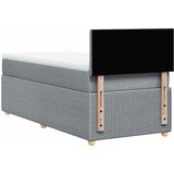 Box spring krevet s madracem svjetlosivi 90x190 cm od tkanine | shoptok.hr