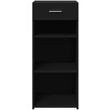 vidaXL Komoda črna 40x42,5x93 cm inženirski les | Shoptok.si