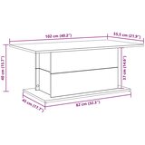  Stol za kavu Artisan hrast 102x55,5x40 cm izrađeno drvo | shoptok.hr