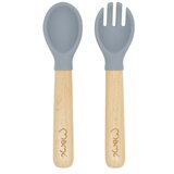 Momi silikonski set za hranjenje Ami Grey