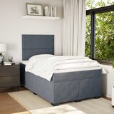  box spring s madracem tamnosivi 120 x 190 cm baršun | shoptok.hr