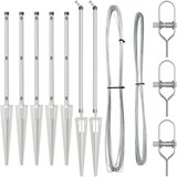 vidaXL Stupovi Ograde s Šiljkom 7 kom Ø32 mm 80 cm Galvanizirani Čelik Cijene