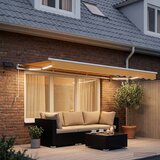  Povlačivi tende Pijesak 300 x 250 cm Tkanina i Aluminij | shoptok.hr