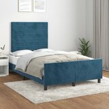 Furnova Posteljni okvir brez vzmetnico temno modra 120x190 cm žamet, (21936370) Cene
