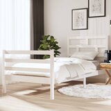 Furnova Posteljni okvir bel 90x190 cm trden les, (21943569) Cene