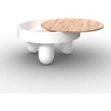 Bessagi Home Klubska Miza Gabrielle, Bela, Barva Hrasta | Shoptok.si