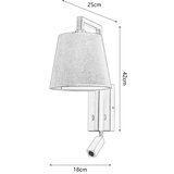  Brilagi - LED zidna lampa RAYA 1xE14/40W/230V + LED/3W bela/mat hrom | Eponuda.com