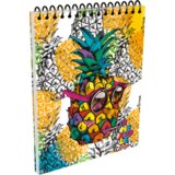 Optimum Sveska sa spiralom tvrdi povez dikto A4/80 Pineapple Trend Cene
