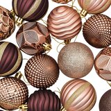  Set božićnih kuglica 36 kom. Boja šampanjca i smeđa | shoptok.hr