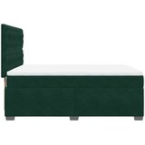 vidaXL Box spring postelja z vzmetnico temno zelena 160x200 cm žamet, (21307625) | Shoptok.si