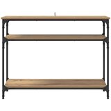 vidaXL Konzolna stolica s policom Umjetnički hrast 100 x 29 x 75 cm | shoptok.hr