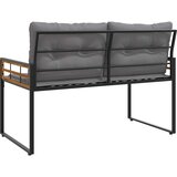  Drvena klupska klupa s jastukom Svijetlo siva 114 x 55 x 77 cm | shoptok.hr