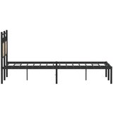 vidaXL Posteljni okvir brez vzmetnice hrast 120x200 cm inženirski les | Shoptok.si