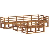  Set vanjskih sofa 9 pcs Prirodna Čvrsto drvo akacije | shoptok.hr