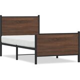  Metalni okvir kreveta bez madraca smeđi hrast 80x200 cm | shoptok.hr