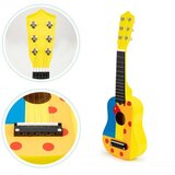ECO TOYS drvena gitara za decu sa metalnim žicama cube yellow | ePonuda.com