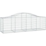  Obokana gabionska košara 12 kosov 200x50x60/80cm cinkano železo, (20758081) | Shoptok.si