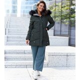 Gemre Green jacket with detachable fur Riverton Cijene