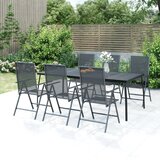 The Living Store Vrtni stol antracit 200 x 100 x 72 cm od čelične mreže | shoptok.hr