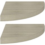 vidaXL plutajuće kutne police 2 kom boja hrasta 35 x 35 x 3,8 cm MDF | shoptok.hr