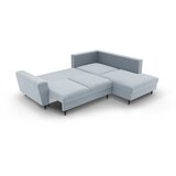 Cosmopolitan Design Svijetlo plava baršunasti sklopiva/s prostorom za odlaganje kutna garnitura (s desnim kutom/u obliku slova L) Kyoto – | shoptok.hr