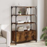  Knjižna omara 3-nadstropna dim. hrast 70x30x109,5 cm inž. les | Shoptok.si