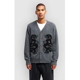 Rvca Dalas Snake Cardigan washed black Cene