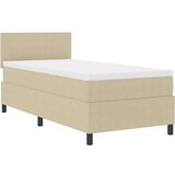 Box Postelja z vzmetnico svetlo zeleno sivo 80x200 cm žametna tkanina, (22083414) | Shoptok.si