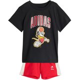 Adidas Športna trenirka 'Disney Micky Maus' temno oranžna / rubin rdeča / črna / bela | Shoptok.si
