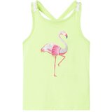 vidaXL Otroška majica z naramnicami neon rumena 140 | Shoptok.si