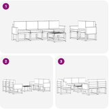  Set vanjskih sofa 6 kom. Prirodna | shoptok.hr