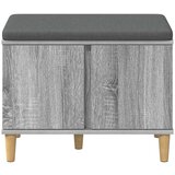  Klupa za hodnik s jastukom Siva Sonoma 60 x 38 x 46 cm | shoptok.hr