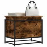  Kutija za pohranu s poklopcem dimljeni hrast 60x40x51,5 cm | shoptok.hr