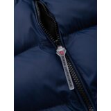 Ombre Men's long quilted jacket with large pockets - beige | shoptok.hr