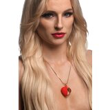 Charmed 10X Vibrating Silicone Heart Necklace Red | shoptok.hr