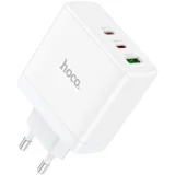 polnilec adapter N30 GuN QC PD 65W vhod 1x USB A in 2x Type C - bel