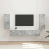  Set omare za televizijo na steni 4 pcs Betonsko siva, (5000132565) | Shoptok.si