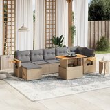 vidaXL 8-dijelni set vrtnih sofa od poliratana s jastucima bež | shoptok.hr