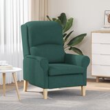 vidaXL Sodobni naslanjač Temno zeleni Tkanina, Les Standard Ergonomski Cene