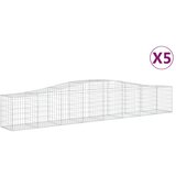  Lučne gabionske košare 5 kom 400x50x60/80 cm pocinčano željezo | shoptok.hr