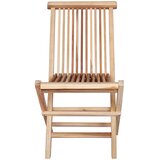  Sklopiva Vrtna Stolica 4 kom. Prirodna Čvrsto teak drvo | shoptok.hr