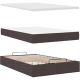 vidaXL okvir za krevet s madraca tamnosmeđi 120x190 cm od tkanine | shoptok.hr