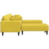 SOFA 3 pcs Žuta 250 x 188 x 76 cm Baršun | shoptok.hr