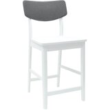  Trpezarijske stolice 2 kom. Čvrsto drvo od gume Bijelo Bijela 48 x 49 x 95 cm | shoptok.hr