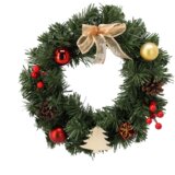 Molarem Home Božićni vijenac 30 cm – Zeleni s ukrasima Cijene